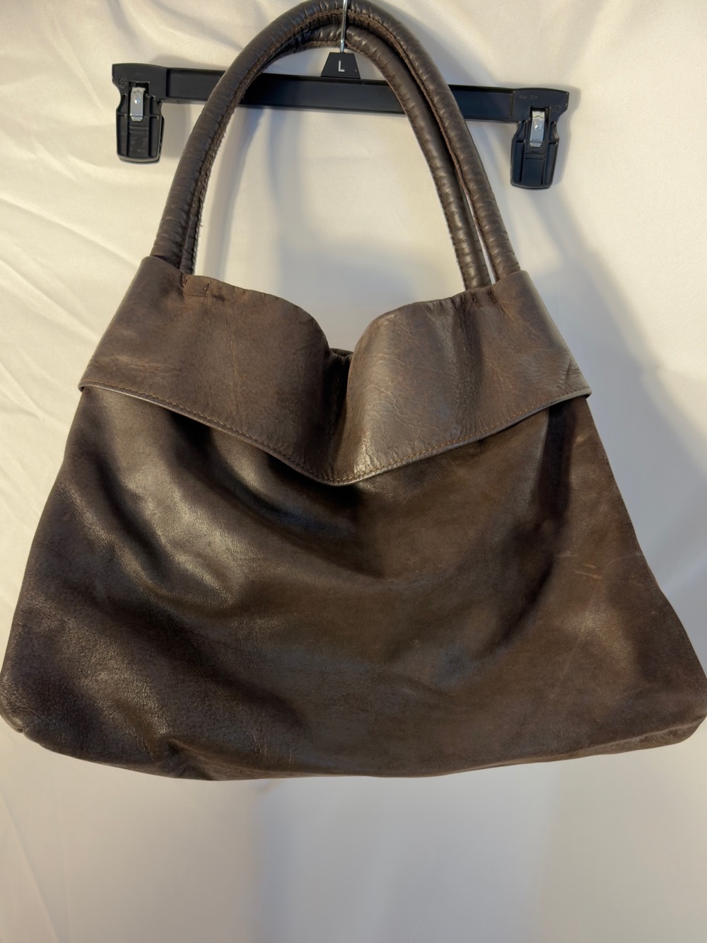 Marta Ray Handcrafted Italian Leather Ruffled Collar Tote